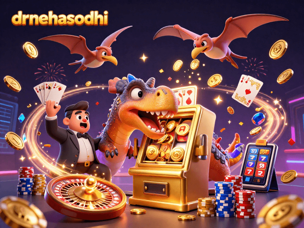 Celebrate winnings at drnehasodhi with a dynamic casino scene featuring jackpot action and vibrant gaming elements.