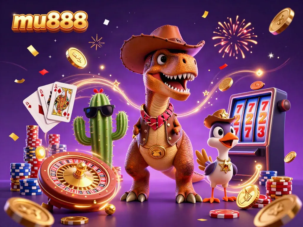 Experience thrilling casino gameplay with mu888 featuring vibrant characters and dynamic gaming elements.