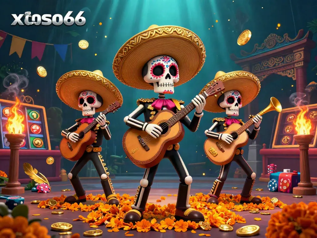 Experience the thrilling xoso66 gaming environment with dynamic 3D characters in a vibrant casino scene.