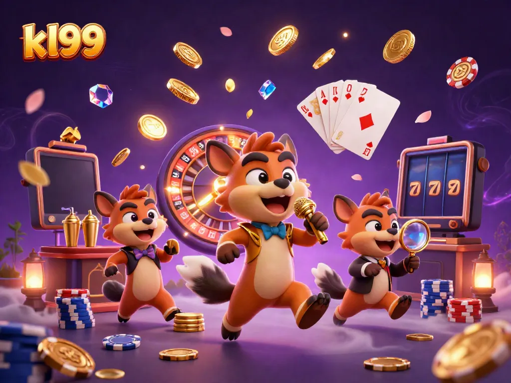 Engage in thrilling casino fun at kl99 with lively hyenas and dynamic gaming elements.
