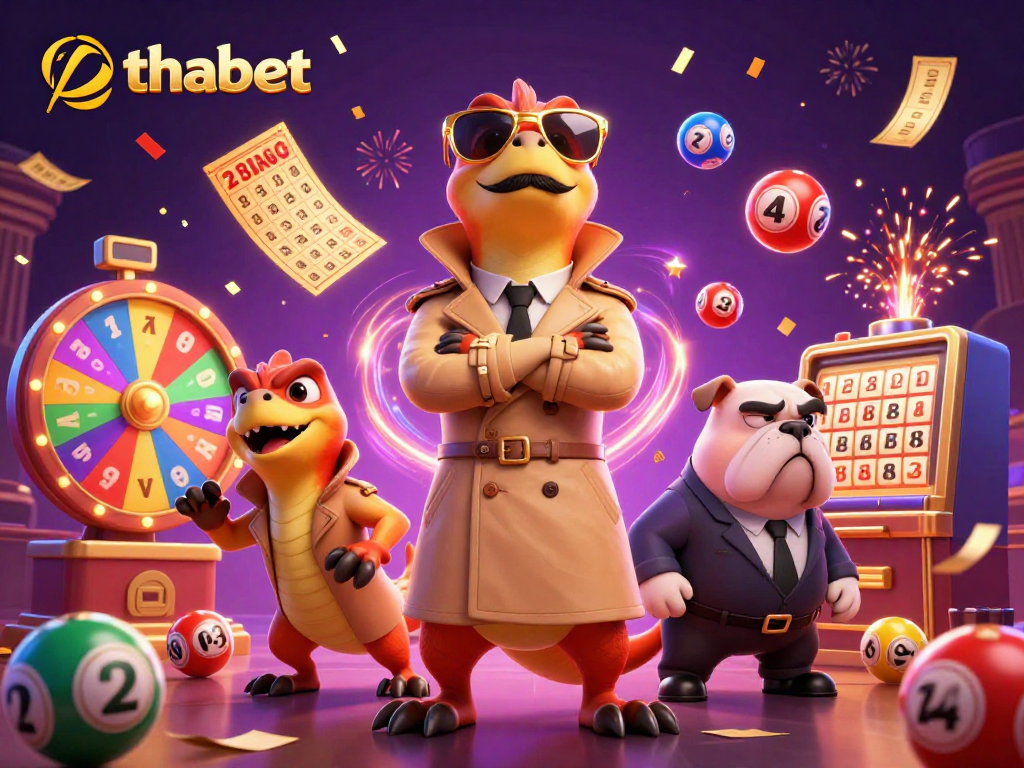 thabet raptors humorously attempt VIP entry at a casino, surrounded by colorful lottery elements