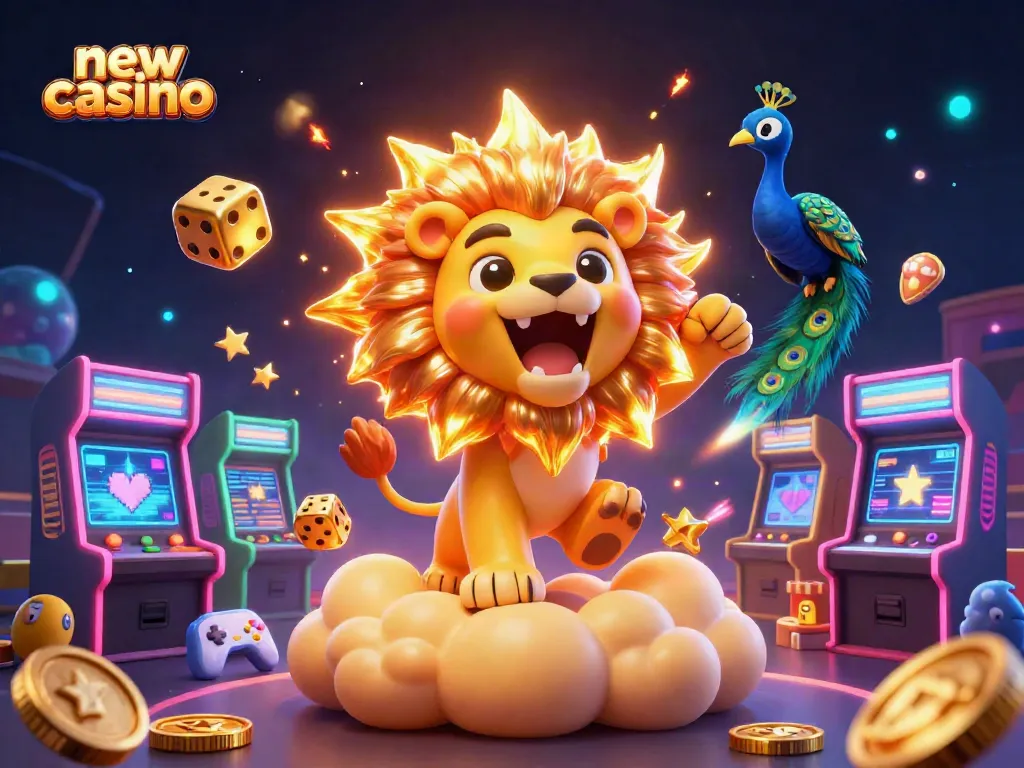 Experience the thrill of a new casino with the vibrant characters and dynamic gaming elements beautifully illustrated.