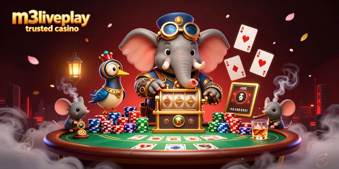 Engage in unique slots excitement at m3liveplay trusted casino with steampunk characters and vibrant gaming elements.