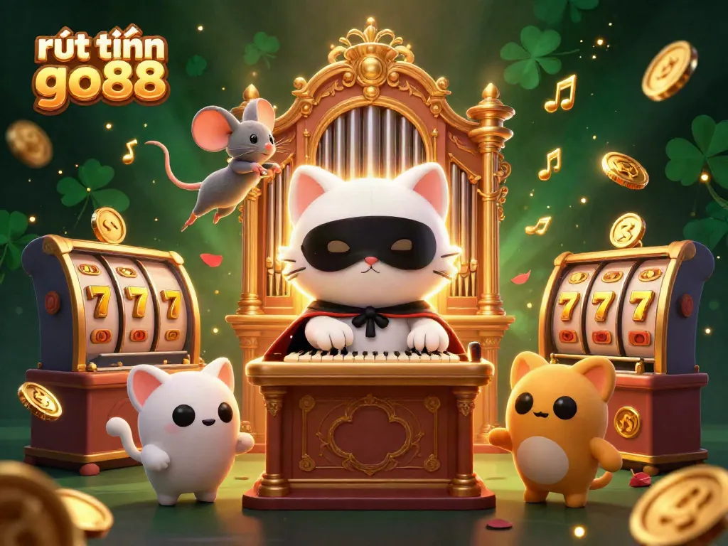 Experience seamless rút tiền go88 amidst vibrant gameplay and dynamic slot action in this colorful casino scene.