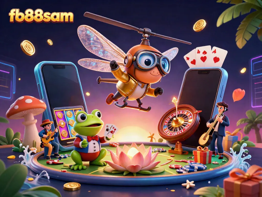 Experience immersive gaming at fb88sam with vibrant characters and casino elements in action.