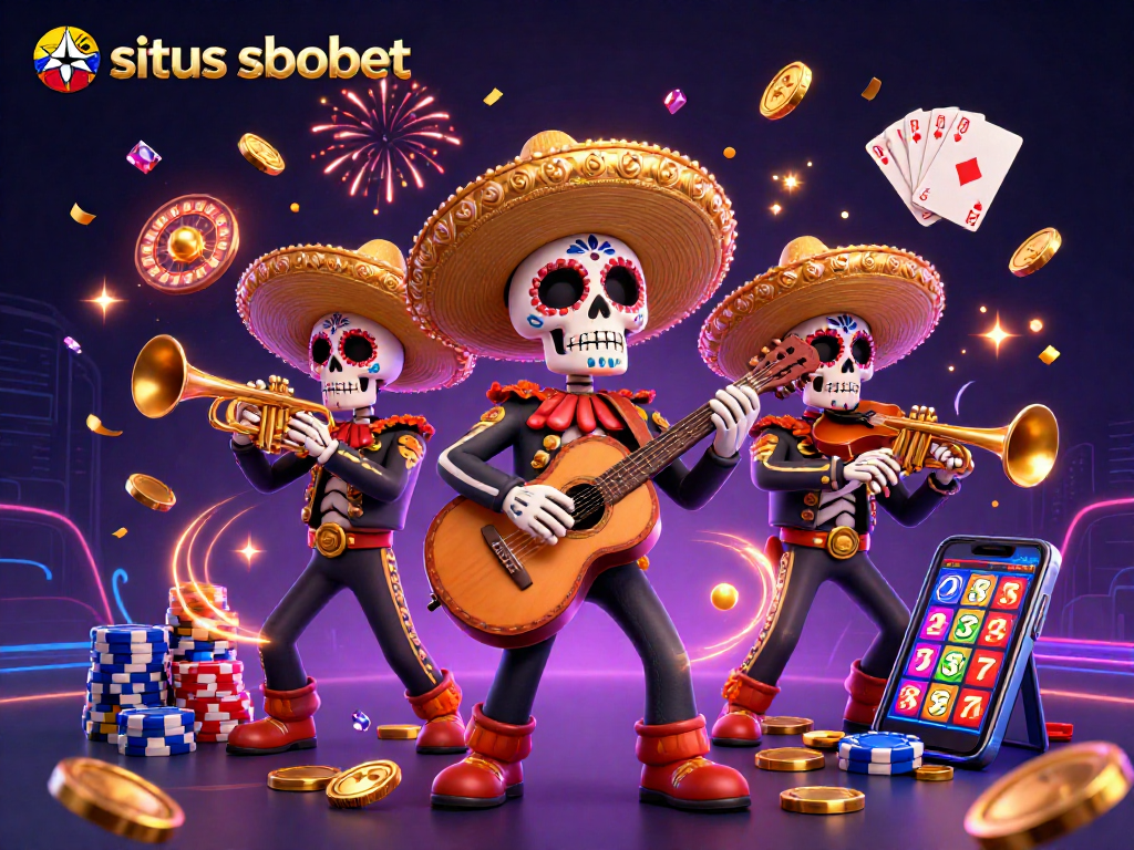 Engage with thrilling situs sbobet action as colorful mariachi skeletons celebrate with gold and gems.