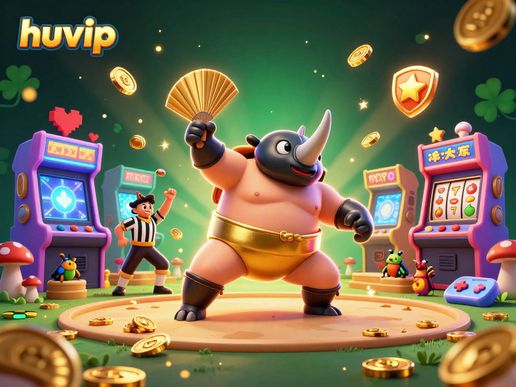 Experience huvip's thrilling gameplay as a rhinoceros beetle champion dominates the casino arena.